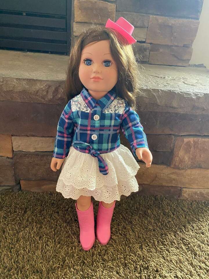 My Life 18in Cowgirl Doll, Brunette Hair and Pj's