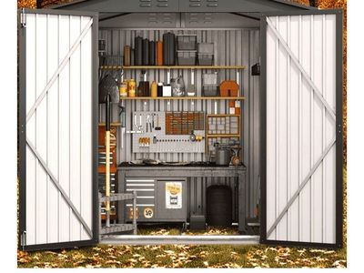 Lofka 6x4 FT Outdoor Storage Shed Lockable