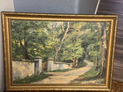 $10600!! Oil Painting Antique 1902 Fritz Wucheter