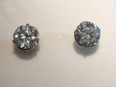 3,2Ct White Quality Diamond Earrings