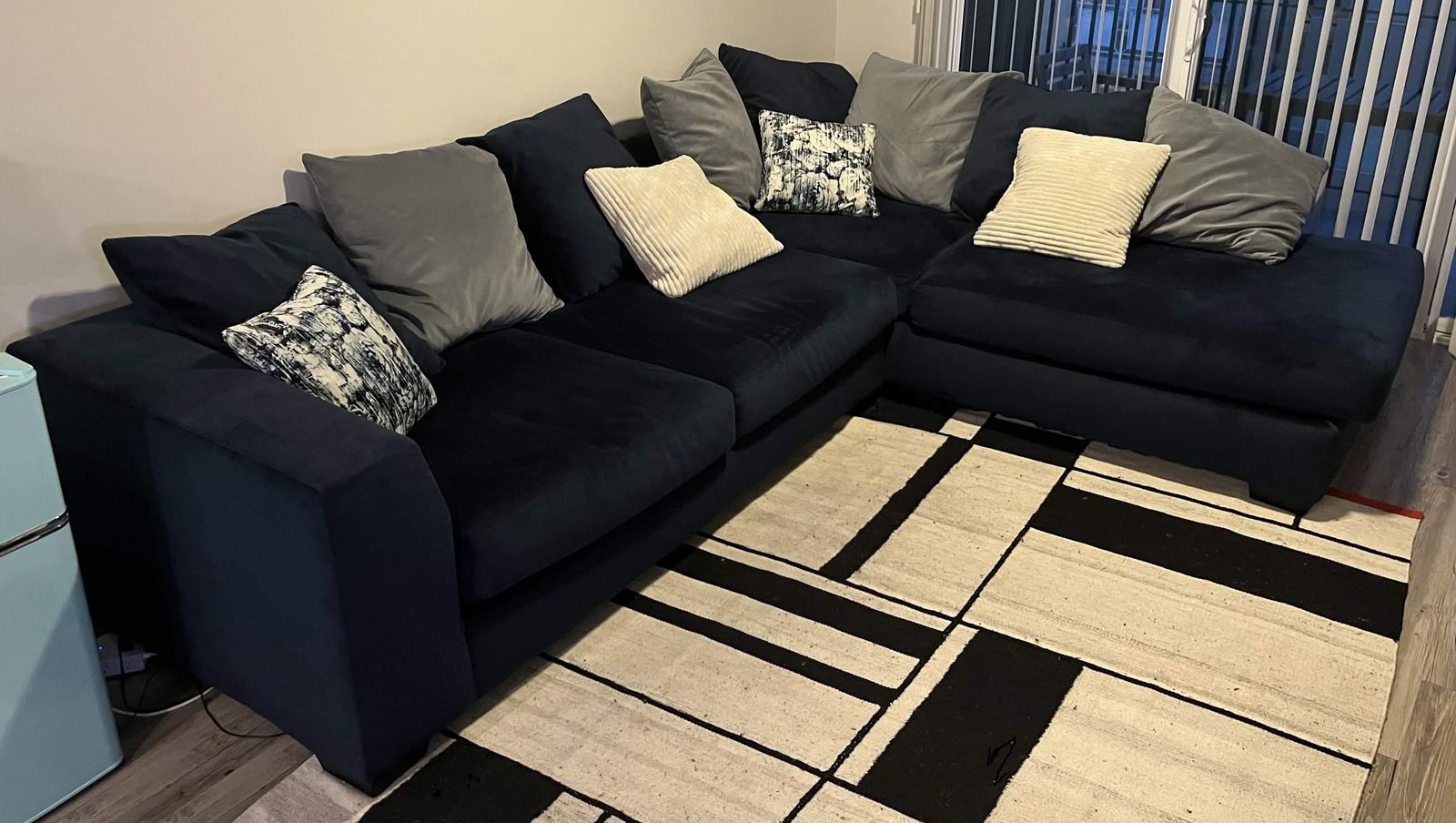 Modular 2-Piece Blue Couch / Sectional