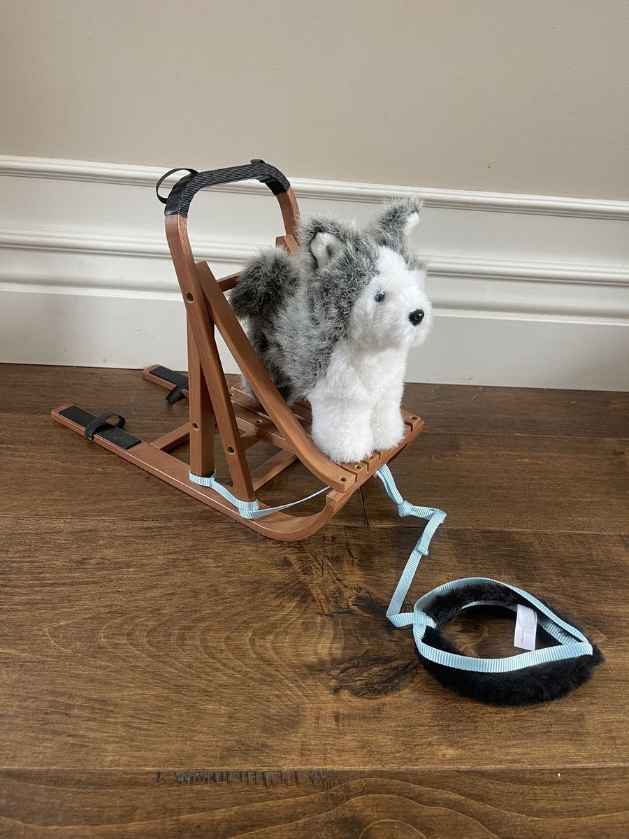 American Girl Doll Husky Sled and Pepper Dog