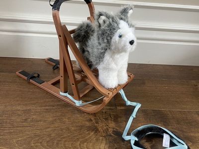 American Girl Doll Husky Sled and Pepper Dog
