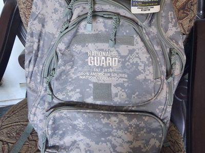 National Guard Digital Camo Backpack Rucksack with Multiple Pockets and Padded Straps - New with Tags