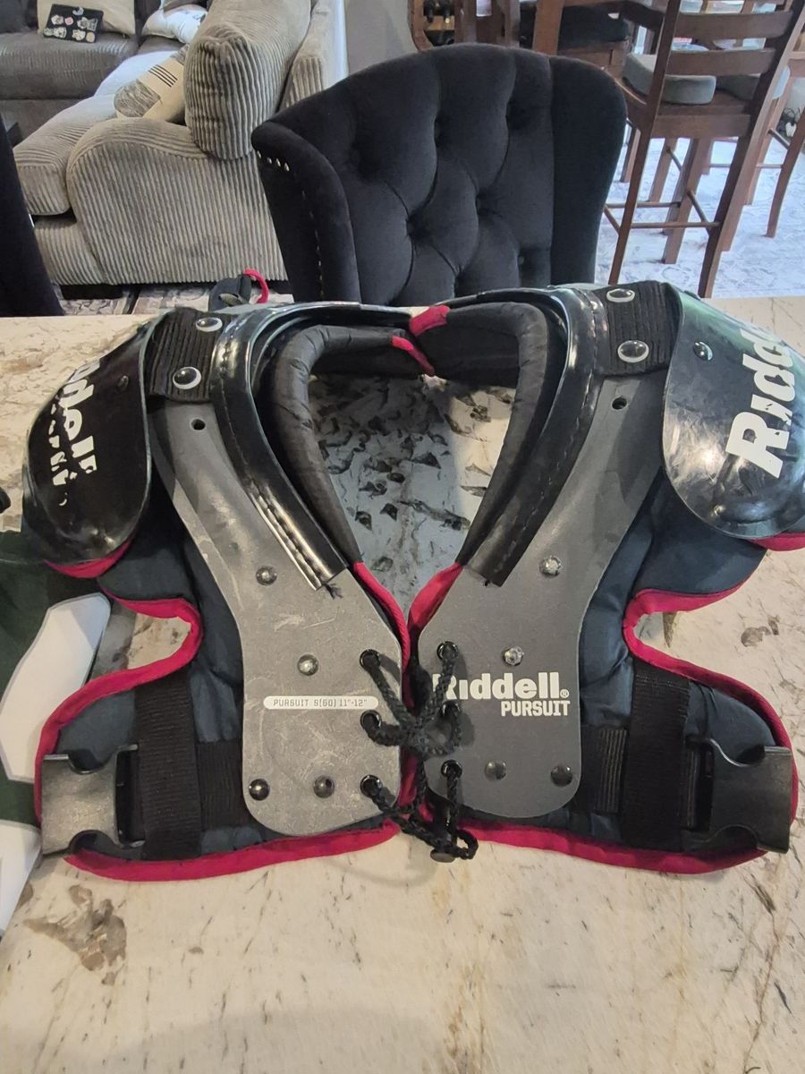 Boys youth football pads and accessories.