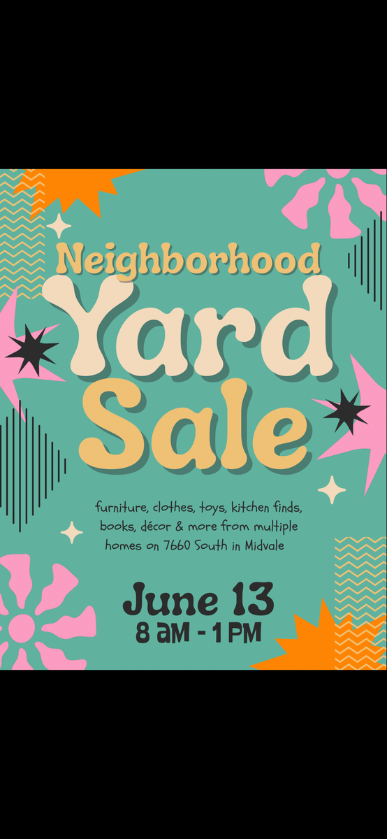BIG MULTI HOME YARD SALE 7660 s in Midvale
