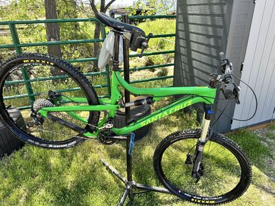 2014 SANTA CRUZ Bronson C, Men's MTN Bike, Medium, Lime Grn Carbon Fiber Frame