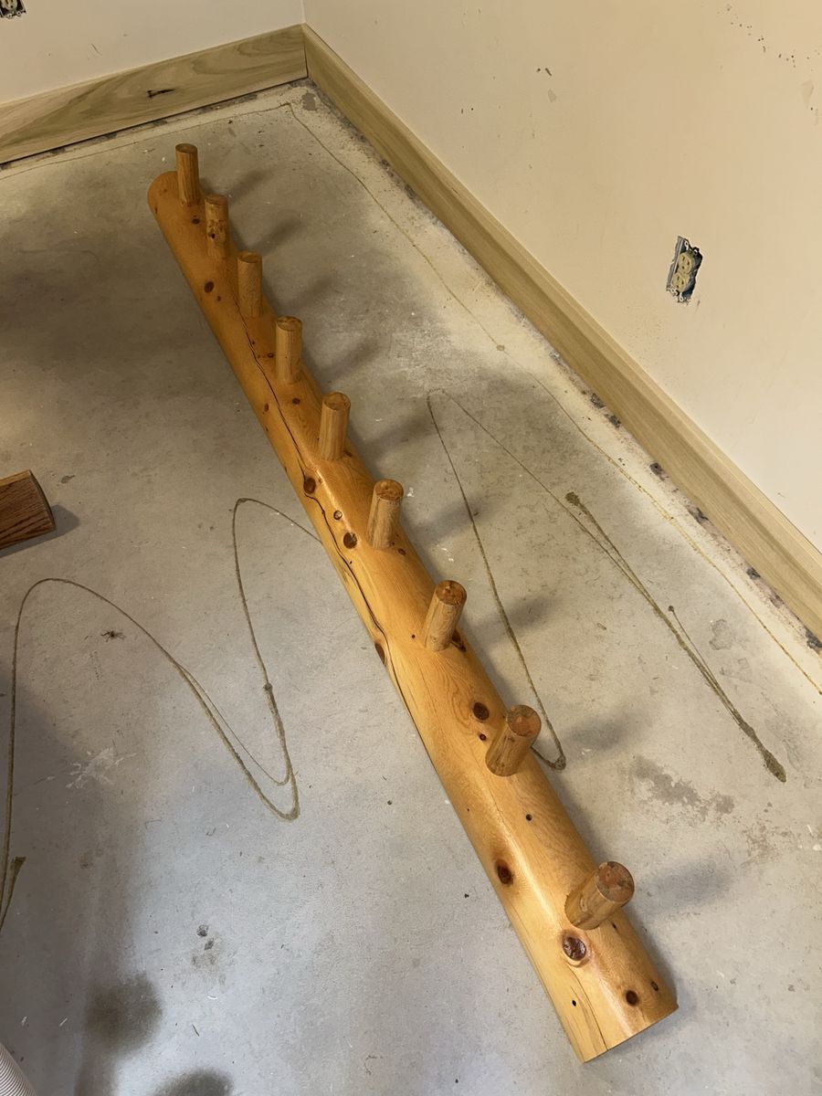 Log Coat Rack