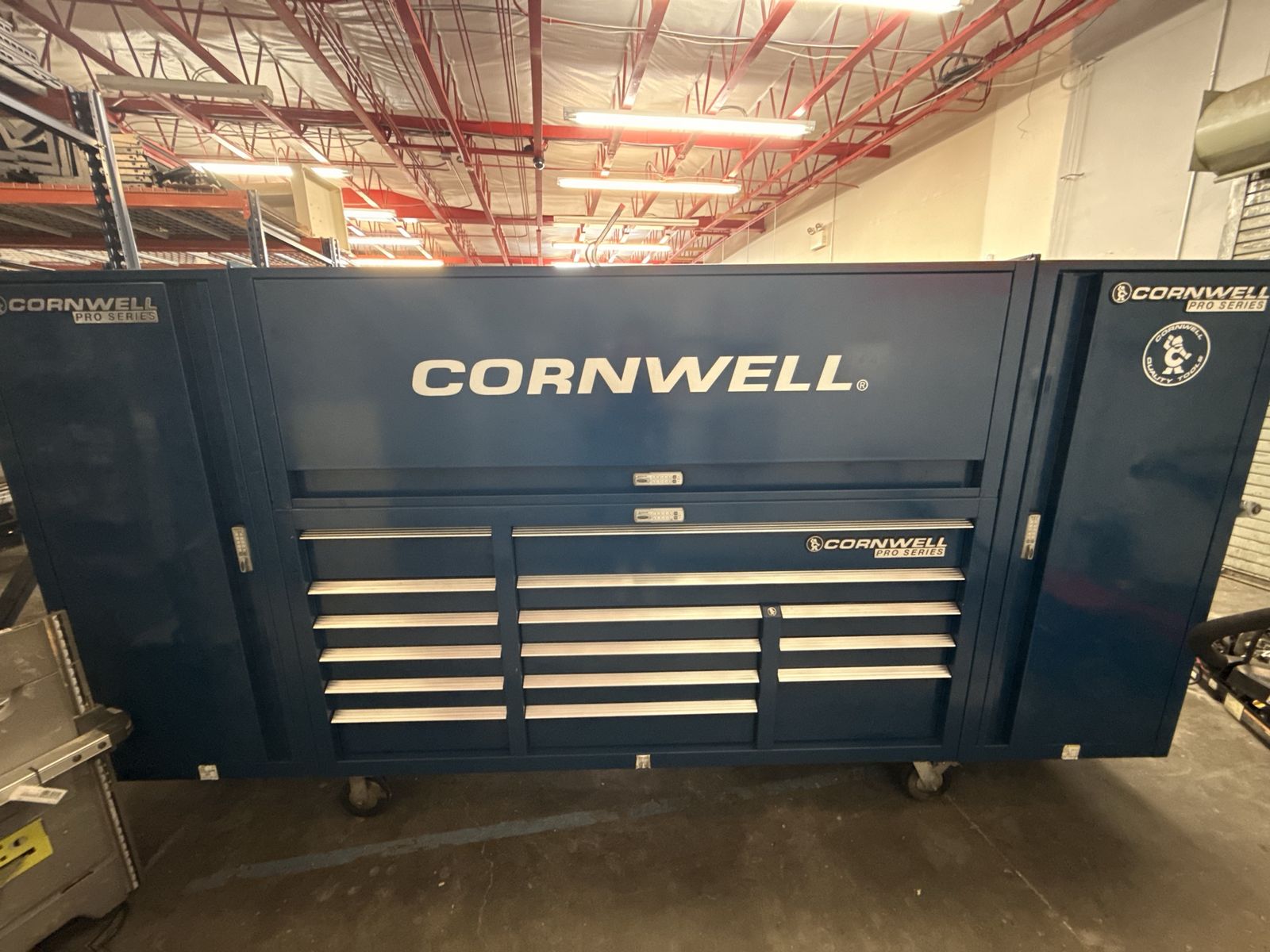 Cornwell Pro Series Blue Rolling Tool Box Chest Cabinet Workstation