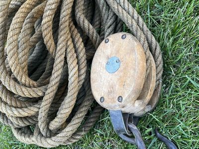 Awesome Antique Large Block and Tackle - Use It or Display It