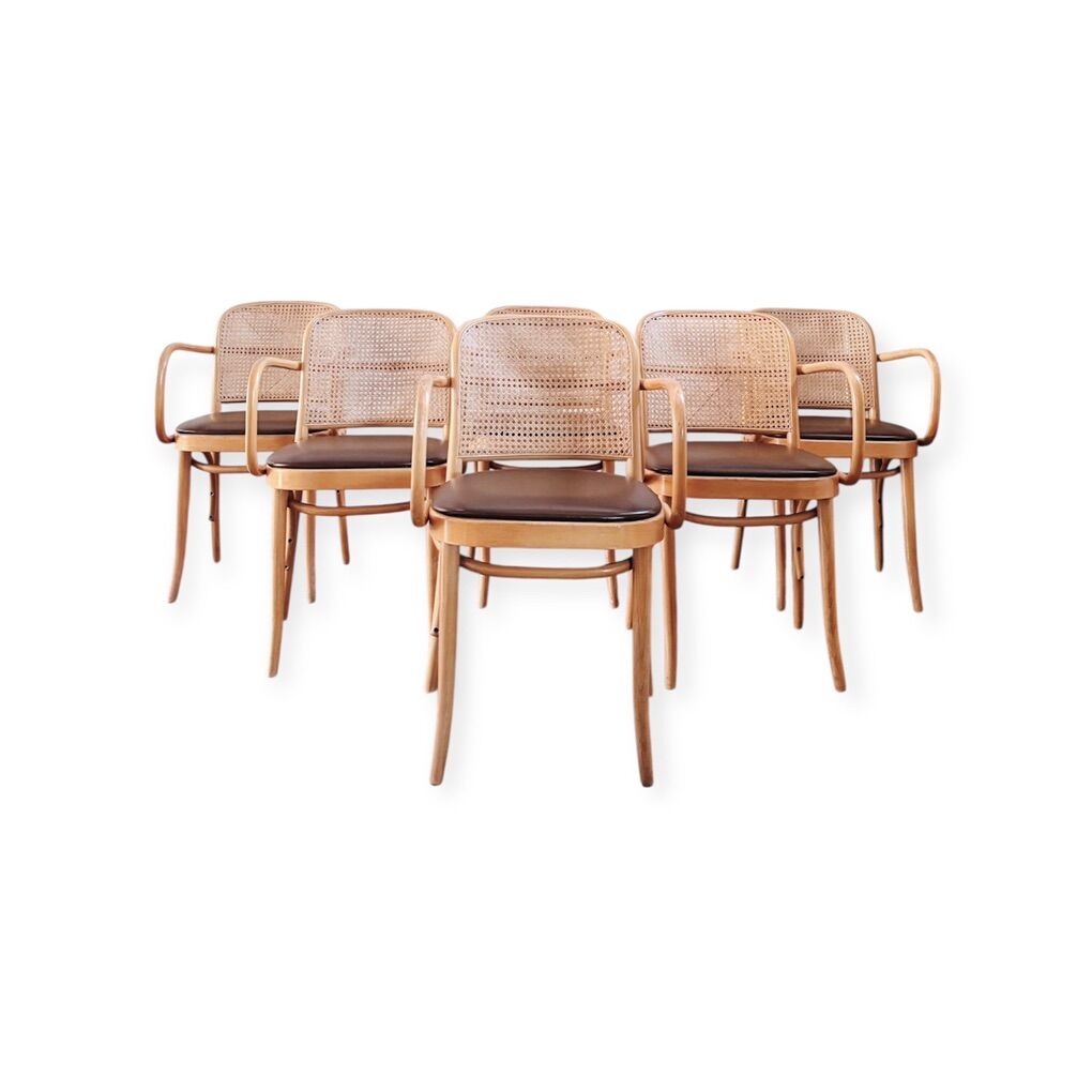 Six vintage Cane Chairs