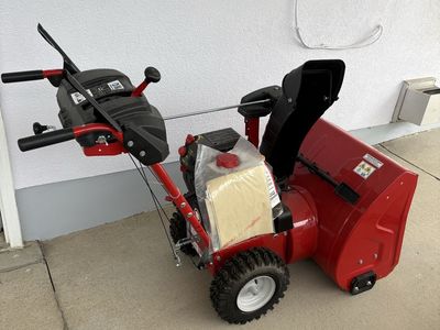 Troy built storm 2420 two stage gas snow blower 24” wide new never used