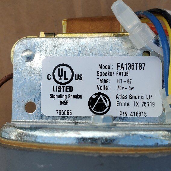 Atlas Sound FA136t87, 70v