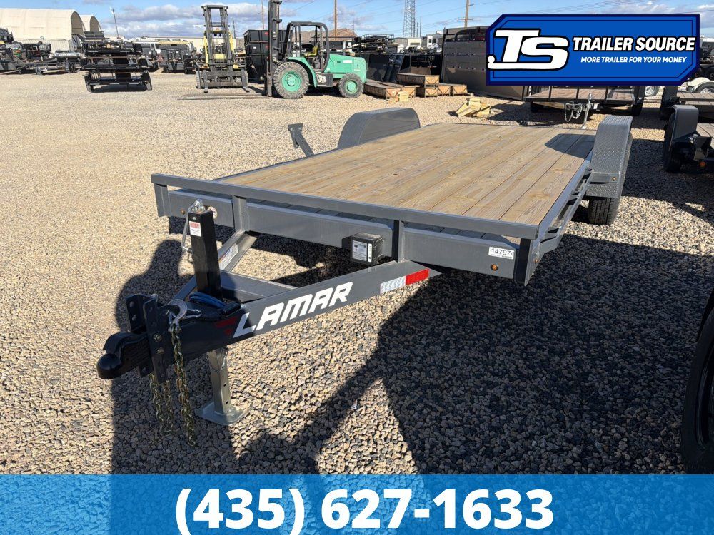 7x18 Lamar CC Flatbed Car Hauler Trailer - 10K GVWR