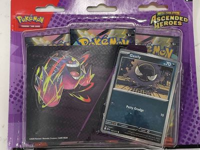 Pokemon TCG Mega Evolution Ascended Heroes Tech Sticker Collection w/ Gastly Card