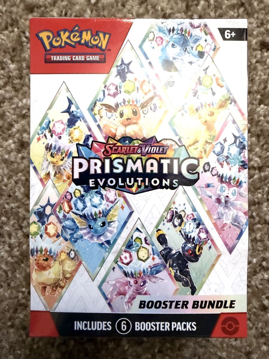 Pokemon TCG Scarlet & Violet Prismatic Evolutions Booster Bundle - 6 Packs Eevee & Friends *RARE*