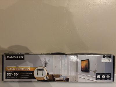 Sanus Super Slim Fixed-Position TV Wall Mount for 32-50" TVs, Holds up to 100 lbs