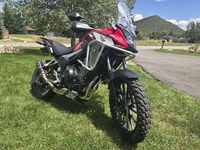2020 Honda CB500X Adventure Motorcycle - Red/Silver with Crash Bars & Skid Plate