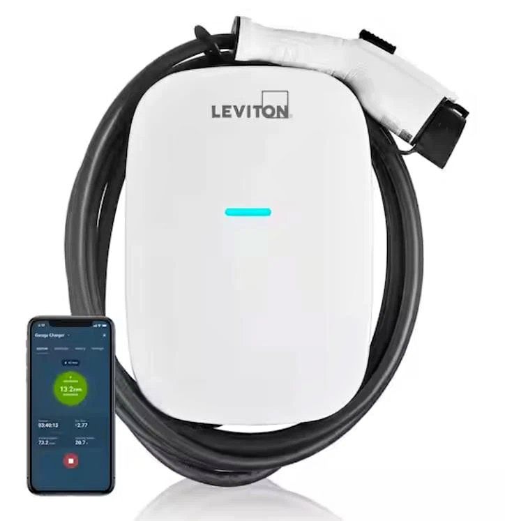 LEVITON LEVEL 2 EV CAR CHARGER STATION EV32W 32A 208/240 VAC 18 ft. CABLE Hard Wire