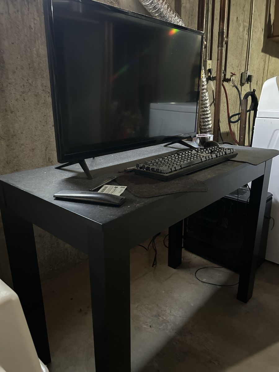 Black Basic Rectangular Desk / Table - Versatile & Sturdy