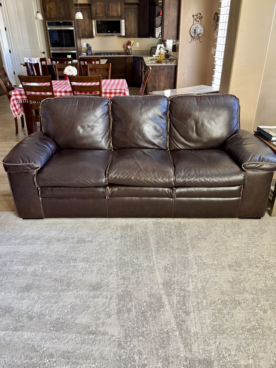 Brown Leather Couches