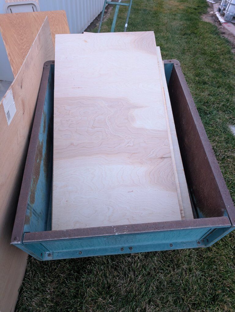 oak cabinet in panels