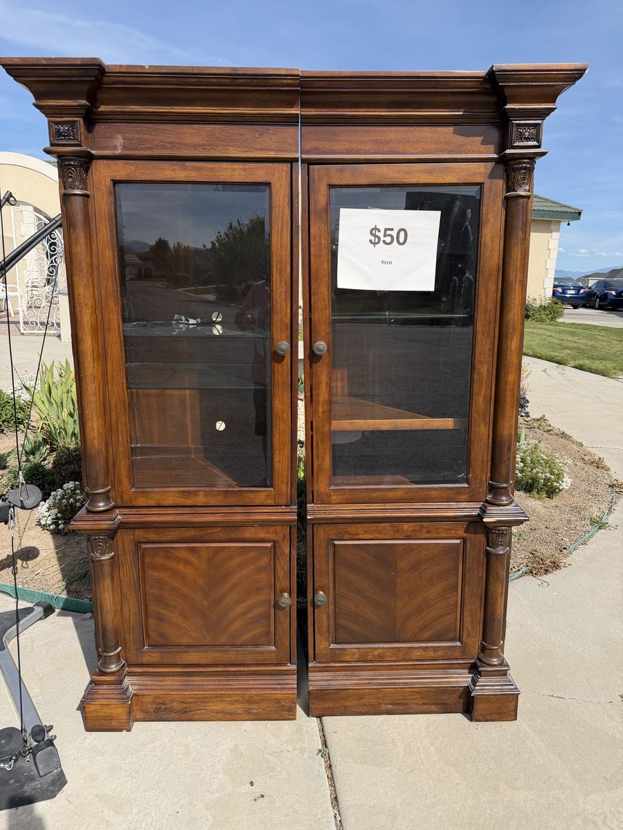 Wood hutch - 2 pieces
