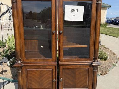 Wood hutch - 2 pieces