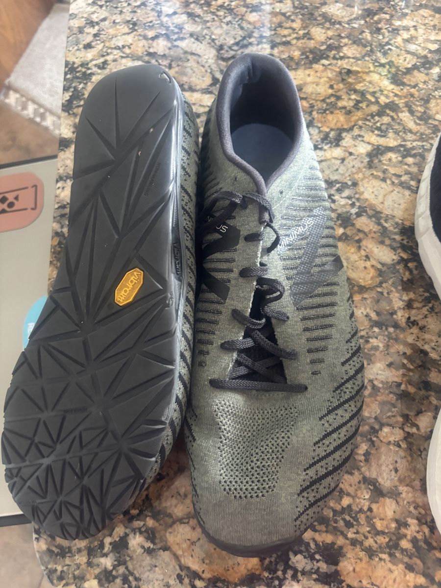 New Balance Minimus Men's Gray Running Shoes with Vibram Soles, Size 16