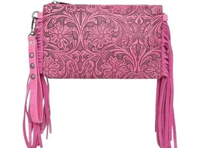 Montana West Floral Embossed Fringe Bag
