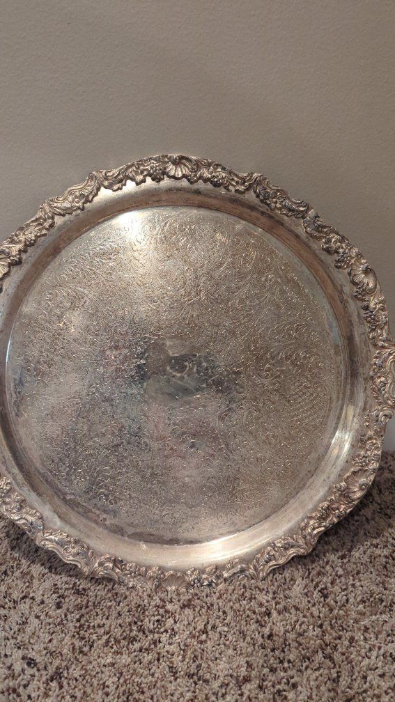 silver plated tray