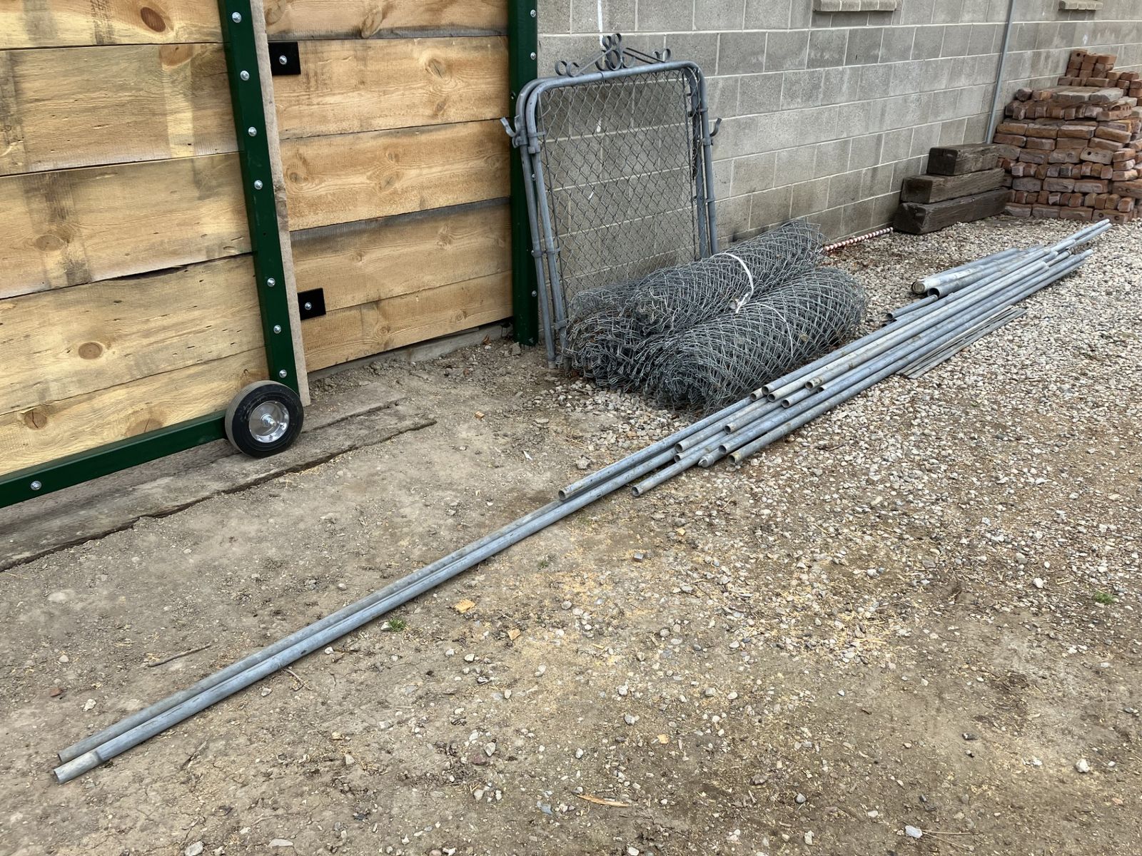 120' X 4' CHAIN LINK FENCE WITH 2 GATES