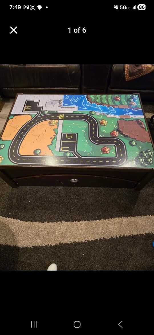 Play Train Railroad/Car Tabel with Storage