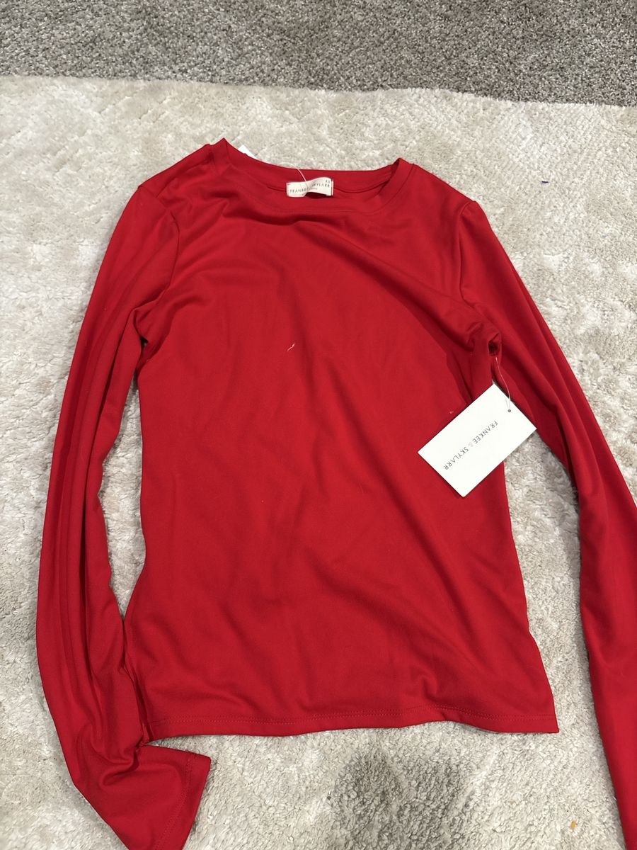 Frankee & Skylarr Red Long Sleeve Top - Size XS