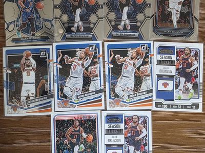 Jalen Brunson NBA Basketball Card Lot - Mosaic, Prizm, Donruss Optic, NBA Hoops, Contenders