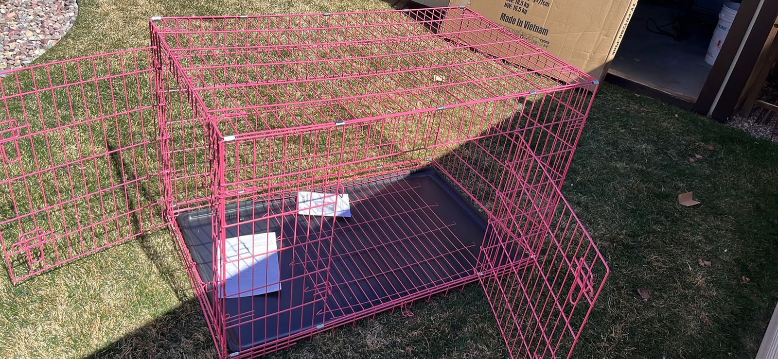 New XL 48" Pink Dog Crate