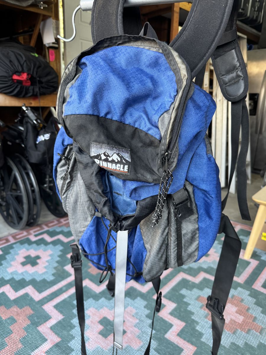 Pinnacle Blue Hiking Backpacking Backpack