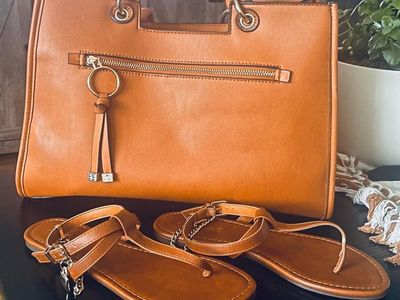 Size 6 Sandals + Purse
