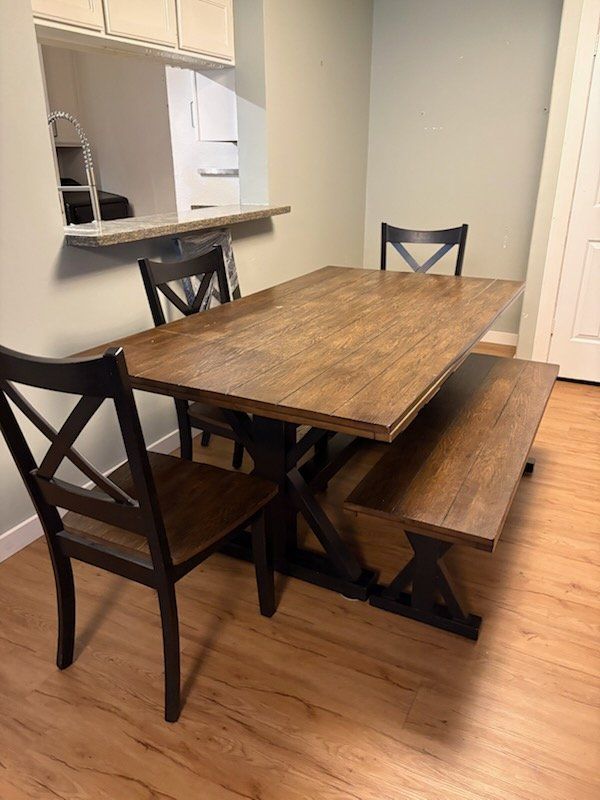 Industrial/farmhouse style dining table