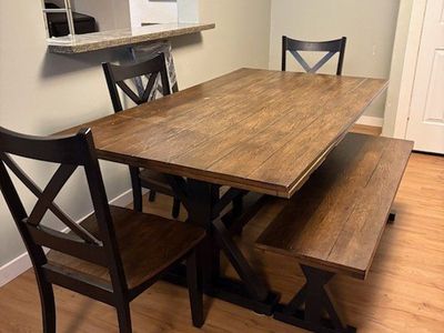 Industrial/farmhouse style dining table
