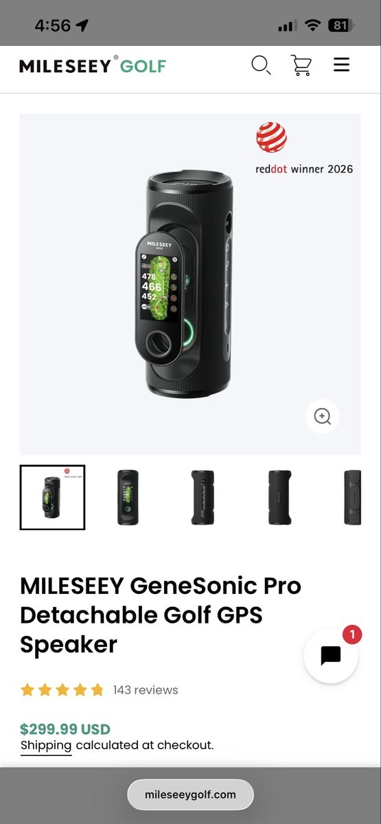 MileSeey GeneSonic Pro Detachable Golf GPS Speaker