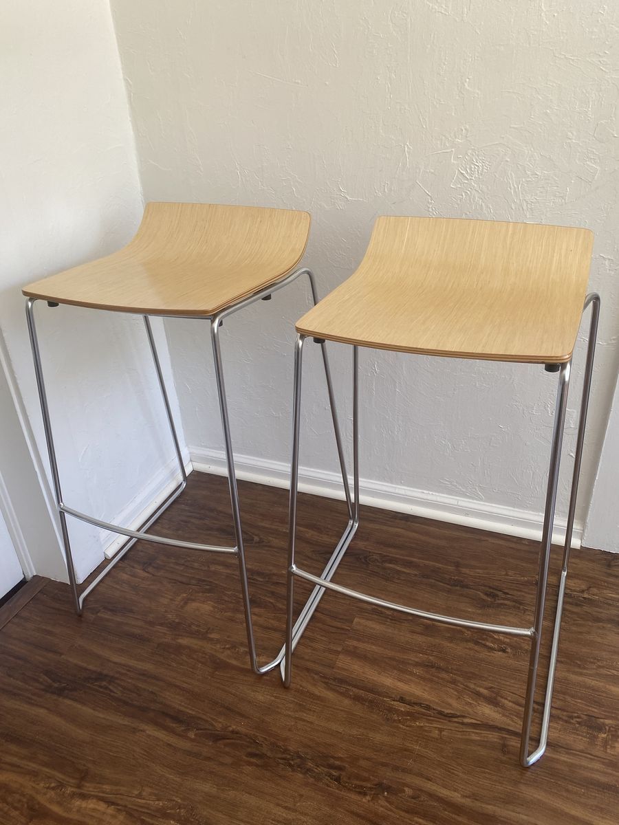 Sleek modern bar height stools