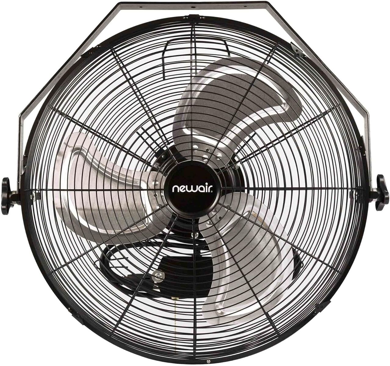 NewAir, WindPro18W, Wall Mounted 18 Inch High-Velocity Industrial Shop Fan with 3 Speed Settings, 3000 CFM, Black