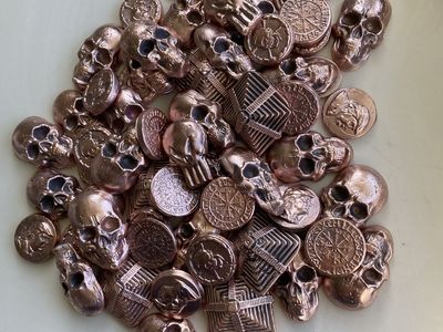25 Lbs Of Hand poured Copper .999 Fine Coins +