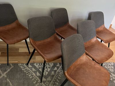 Carson Carrington Viktorp Two-Tone Dining Chairs - Set of 6