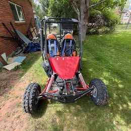 GO KART? DUNE BUGGY? I prefer "Speedster-Mobile"