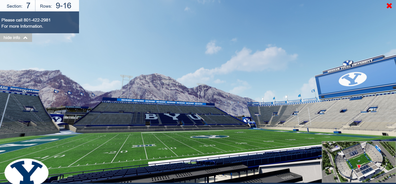 BYU vs Utah Tech - 2 Aisle Blea"chair" Tickets