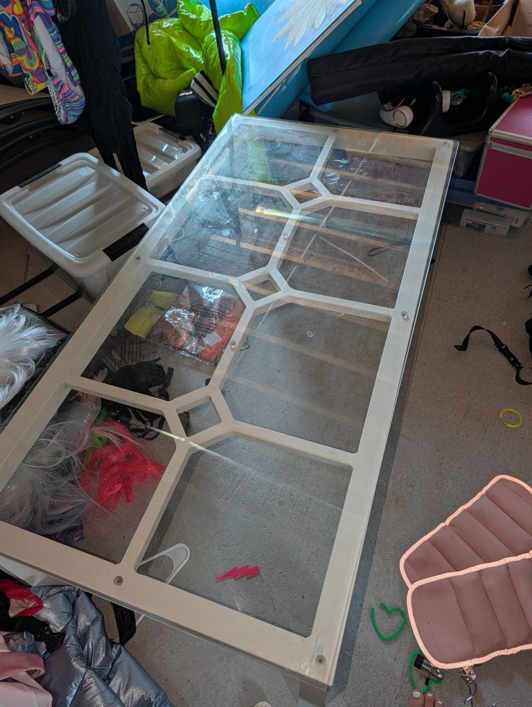 Glass Patterned Coffee Table