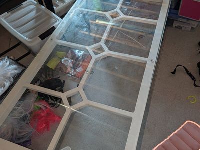Glass Patterned Coffee Table