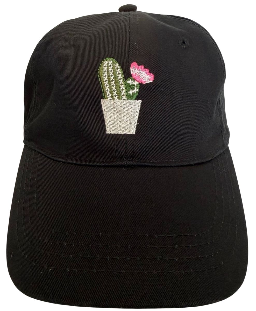 JPAK Cactus Adjustable Black Cotton Hat